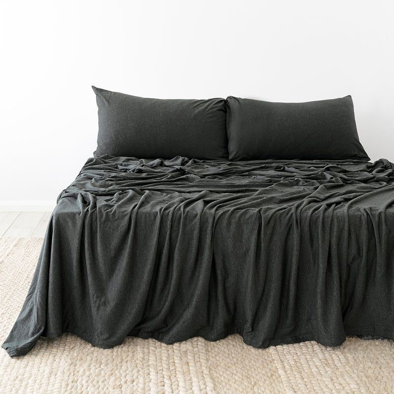 Single Sheet Set - Organica Charcoal