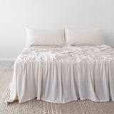 King Single Sheet Set - BedT Organica Stone