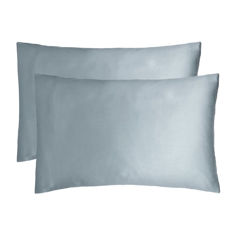 Bamboo Satin Pillowcases Slate Blue