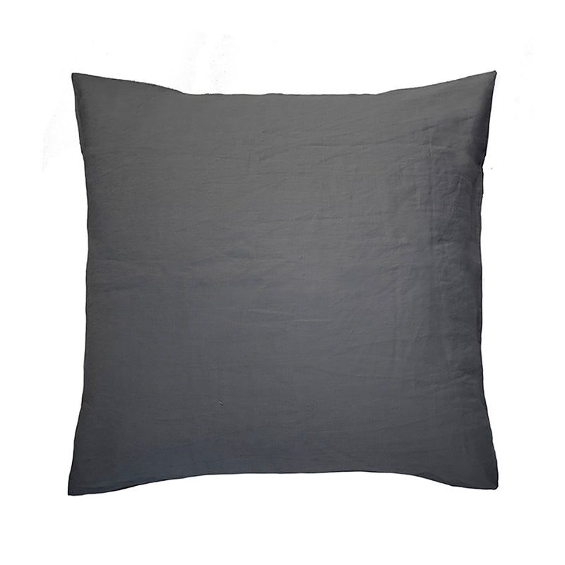 Linen Euro Pillowcase Charcoal