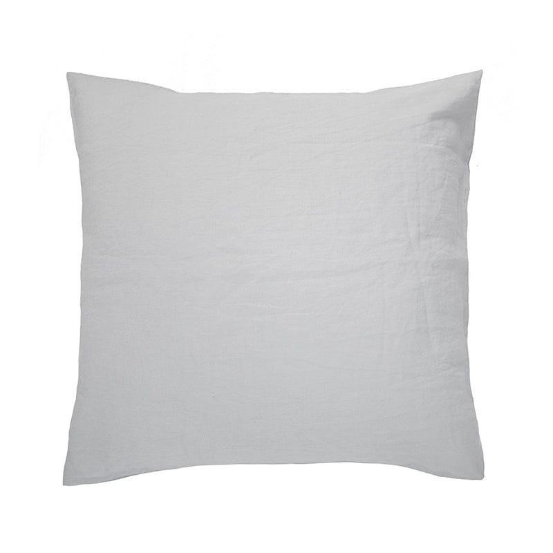 Linen Euro Pillowcase Silver