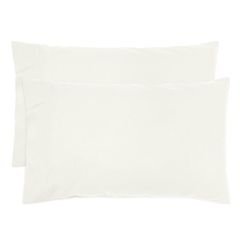 Standard Temple Organic Cotton Pillowcase Pair Ivory