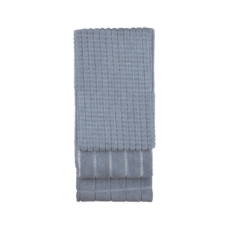 Microfibre 3pc Kitchen Towel Set Blue