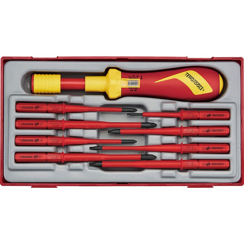 Teng 9pc 1000V VDE Torque Screwdriver - TC-Tray