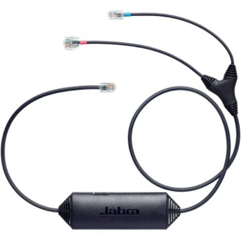 Jabra LINK 14201-33 EHS adapter for Avaya deskphones, enables remote call control and wireless productivity.