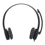 Logitech H151 Stereo Headset - Wired, Noise-Cancelling Mic, Compatible with PC, Tablet & Phone