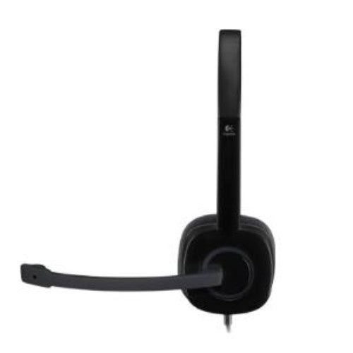 Logitech H151 Stereo Headset - Wired, Noise-Cancelling Mic, Compatible with PC, Tablet & Phone