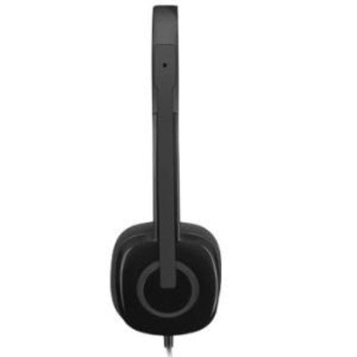 Logitech H151 Stereo Headset - Wired, Noise-Cancelling Mic, Compatible with PC, Tablet & Phone