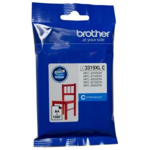 Brother LC3319XLC High Yield Cyan Ink Cartridge - Original for MFCJ5330DW, MFCJ5730DW & More