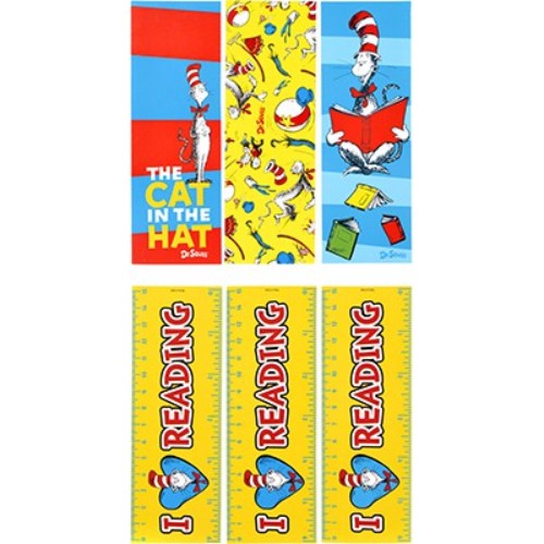 Colorful Dr. Seuss bookmarks in assorted designs, perfect for inspiring readers of all ages and ideal as gifts or party favors.