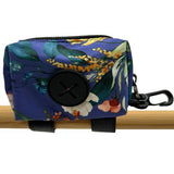 Latched Poop Bag Holder - Blue Floral