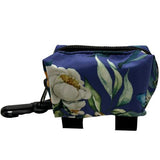 Latched Poop Bag Holder - Blue Floral