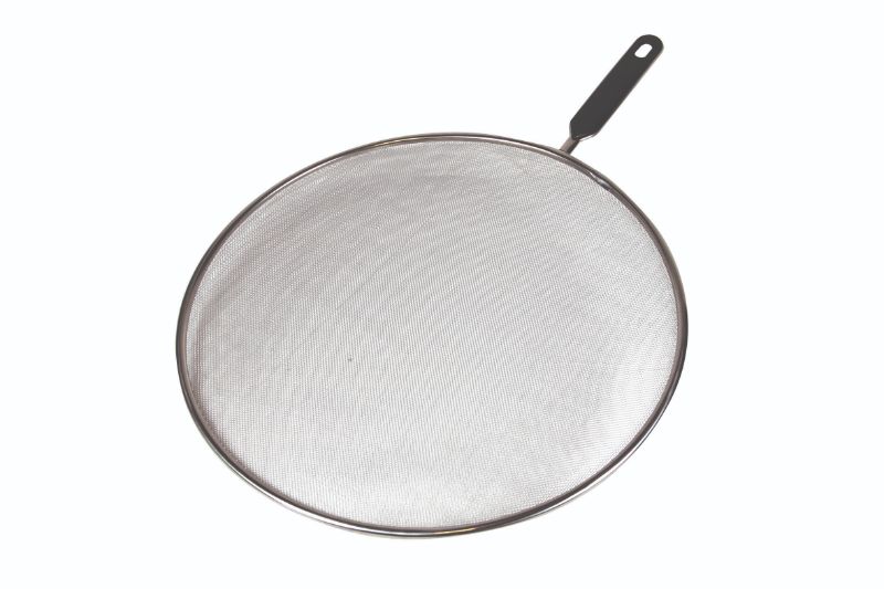 Avanti Stainless Steel Splatter Screen 33cm - Blk Handle