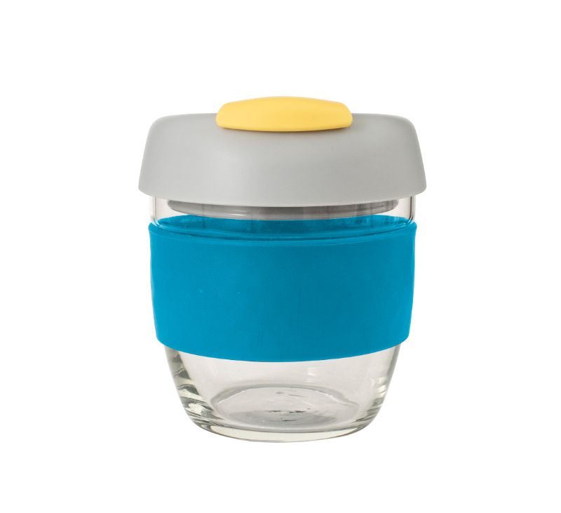 Avanti Glass GoCup Travel Mug 236ml Blue/Grey/Yell