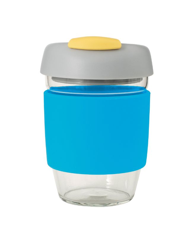 Avanti Glass GoCup Travel Mug 355ml Blue/Grey/Yell