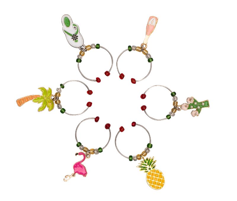 Avanti Wine Charms - Tropical Set of 6