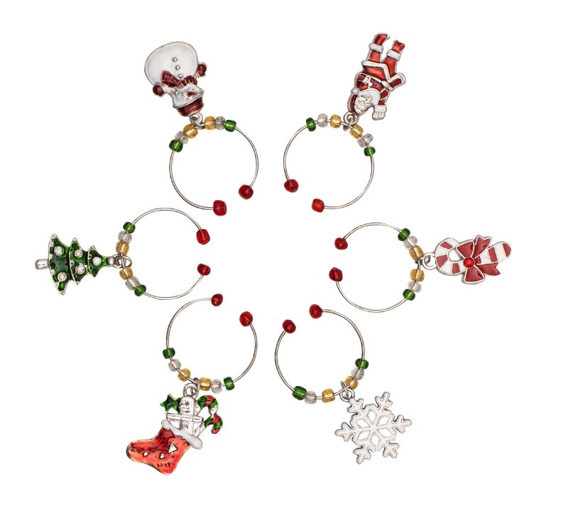 Avanti Wine Charms - Xmas Set of 6