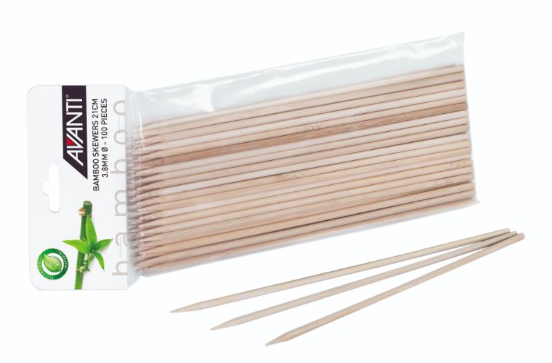 Avanti Bamboo Skewers 21cm 100pce Pack