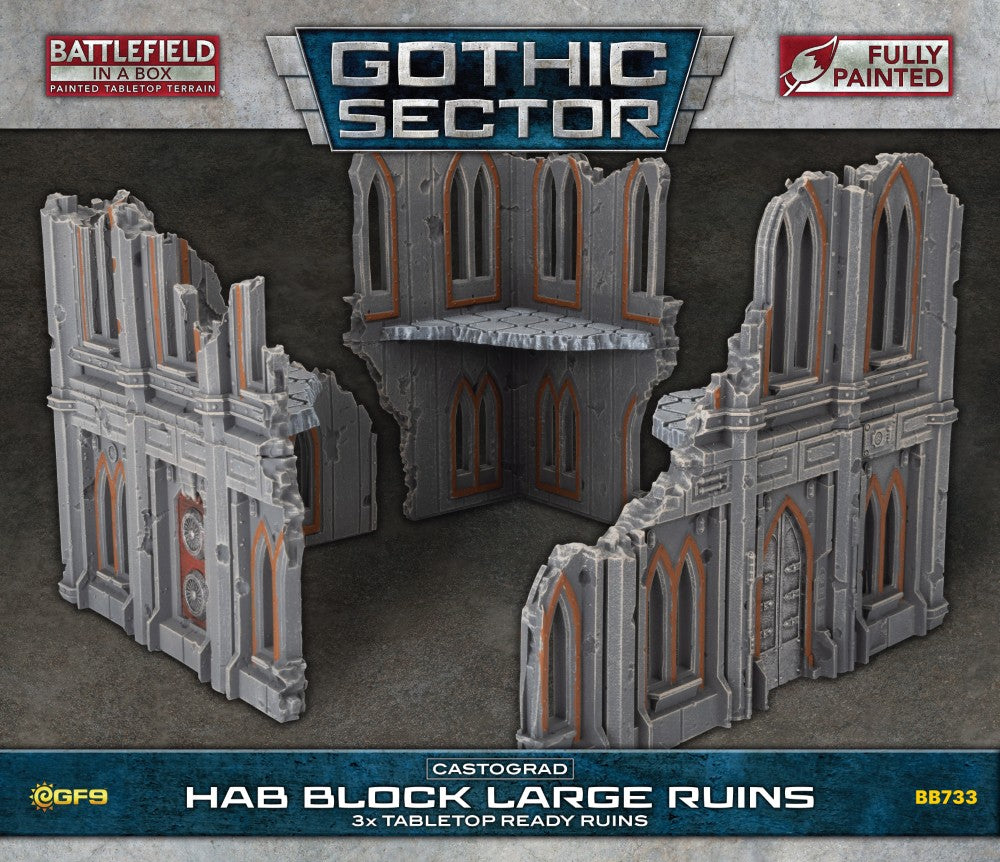 Battlefield in a Box: Gothic Sector  - Castograd Hab Block Big Ruins