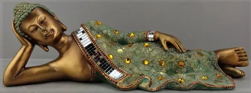 Ornament - Resting Buddha Gold (38cm)