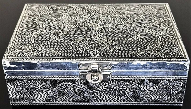 Jewellry Box - Silver Tree of Life (18cm)