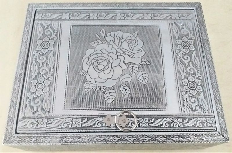 Jewellry Box - Silver Rose (25cm)