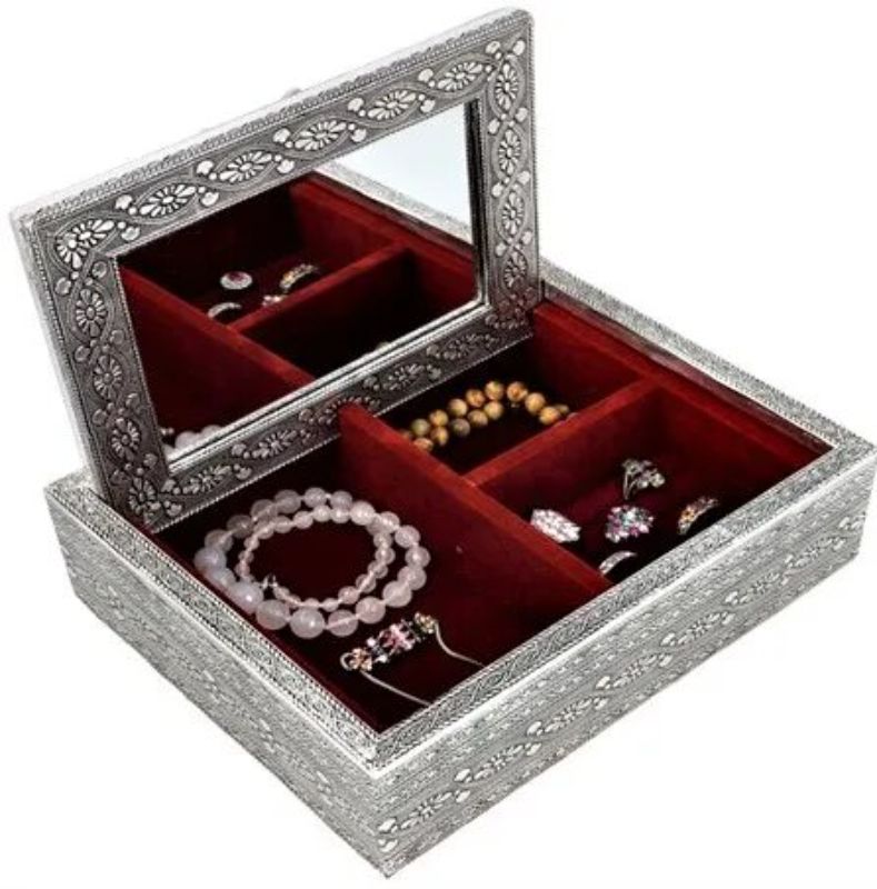 Jewellery Box - Silver Mandala (25cm)