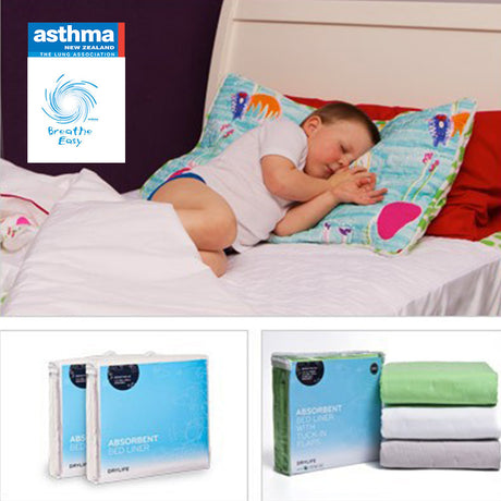 Beige quilted bed pad with waterproof protection, ideal for bedwetting and comfortable sleep, 100x100cm size.