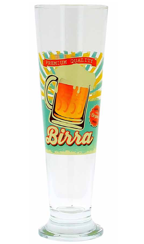 Beer Glass - Retro Print - 400mls