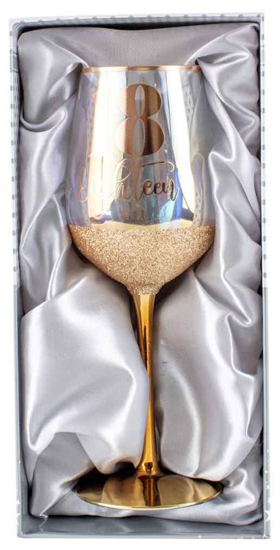 WINE GLASS - 18TH GLITTERATI (430ML)