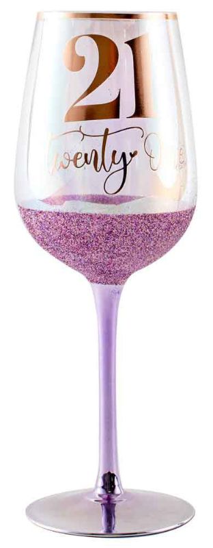 WINE GLASS - 21ST GLITTERATI (430ML)