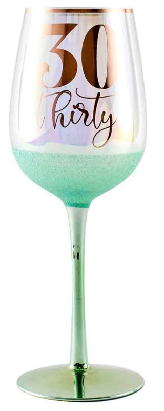 WINE GLASS - 30TH GLITTERATI (430ML)