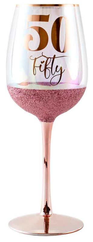 WINE GLASS - 50TH GLITTERATI (430ML)