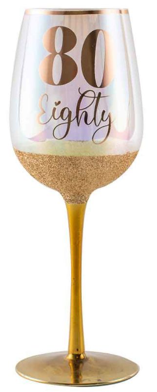 WINE GLASS - 80TH GLITTERATI (430ML)