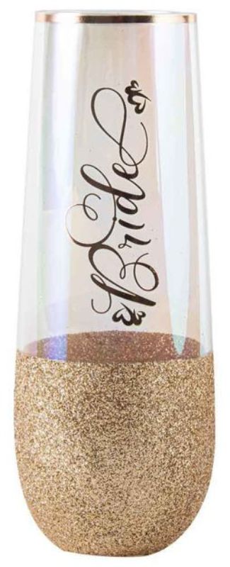 STEMLESS CHAMPAGNE Glass - BRIDE GLITTERATTI