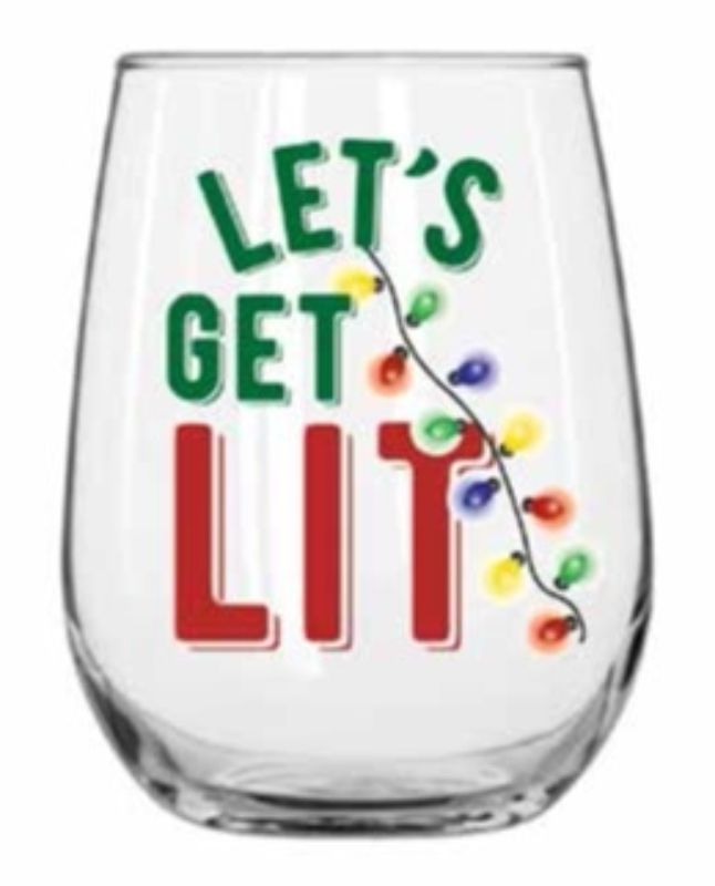 Let's Get Lit Stemless Wine
