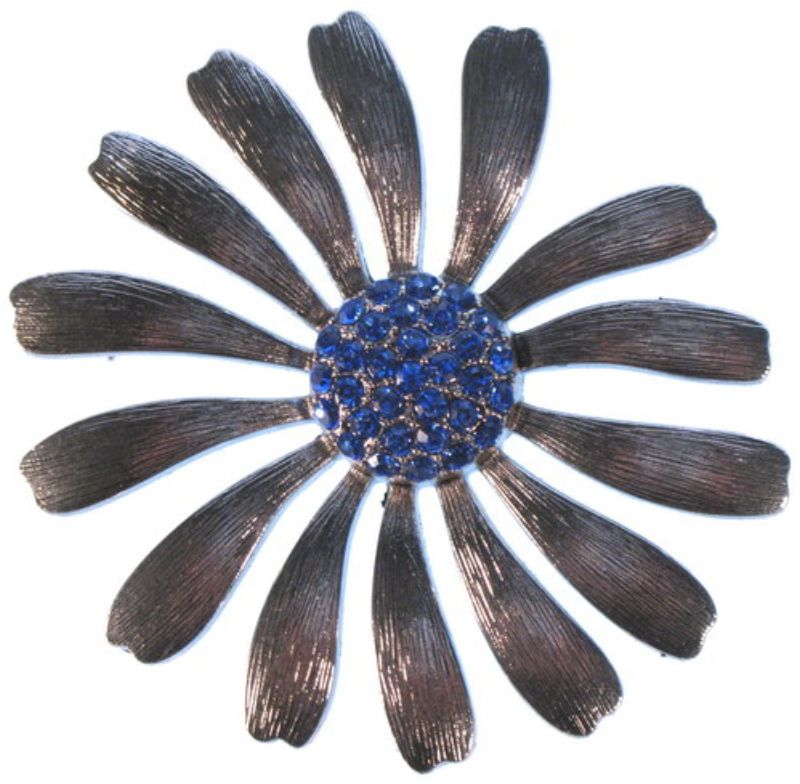 Brooch - Large Metal Flower