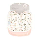 Roll Neck Bib 2pk - Pink Flower - All4Ella