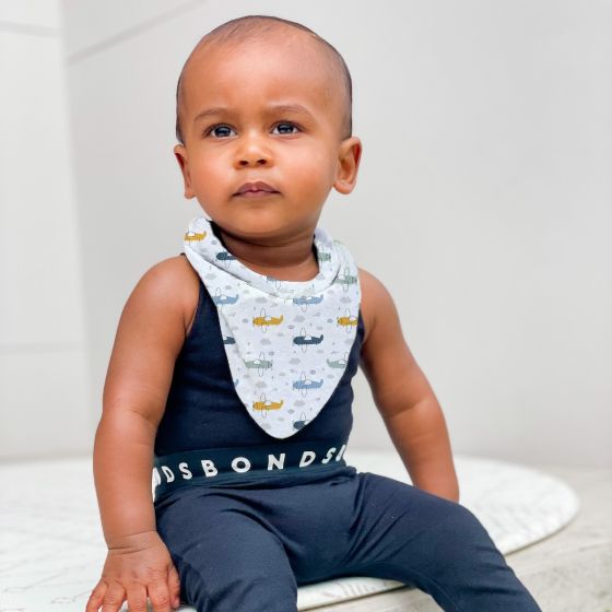 Bandana Bibs 2pk - Hearts - All4Ella