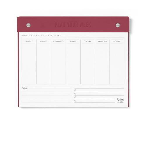 Undated Weekly Planner 250x200mm Berry Letts Conscious