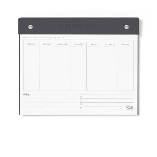 Undated Weekly Planner 250x200mm Slate Letts Conscious