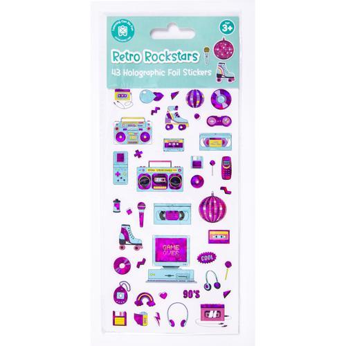 Holographic Sticker Set Retro Rockstars 41-Piece LCBF