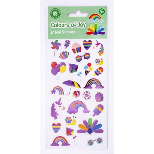Kids Foil Sticker Set Colours of Joy 27-Piece LCBF