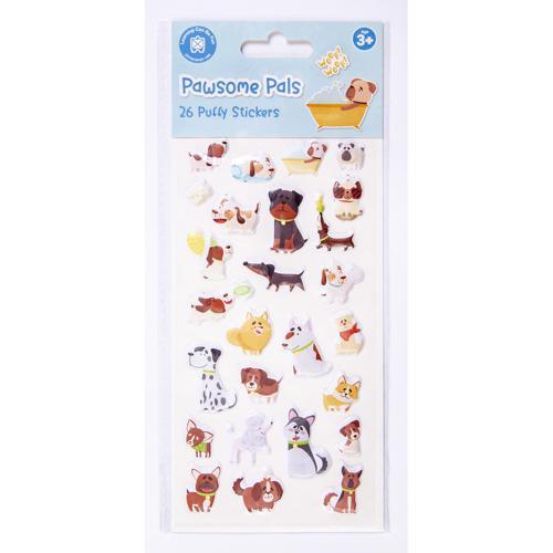 Kids Puffy Sticker Set Pawsome Pals 26-Piece LCBF