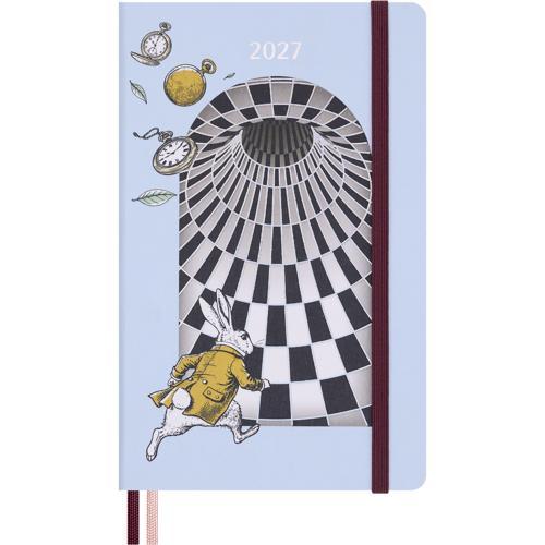 2027 Alice Daily Hardcover Diary Large White Rabbit Moleskine LE