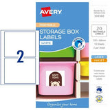 Removable Storage Labels Rectangle 20 Pack Avery