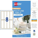 Gloss White Printable Labels Gold Border 80 Pack Avery L7264