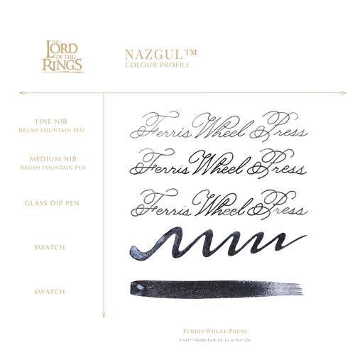 Lord of the Rings Nazgl Fountain Pen and 38ml Ink Set Ferris Wheel Press