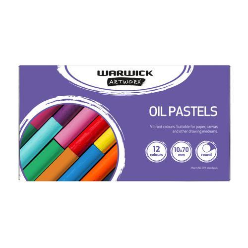 Oil Pastels Assorted Colours 12 Pack Warwick