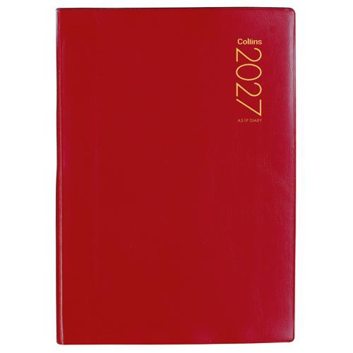 2027 A5 Day-to-View Diary Red Collins A51P